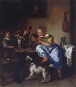 Jan Steen, Children teaching a cat to dance